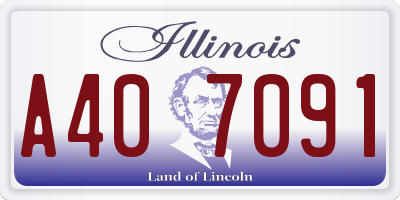IL license plate A407091
