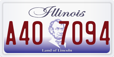 IL license plate A407094