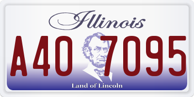 IL license plate A407095
