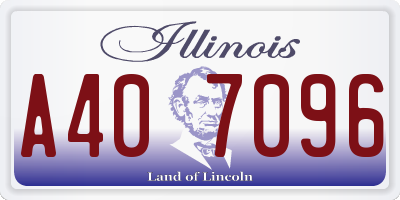 IL license plate A407096
