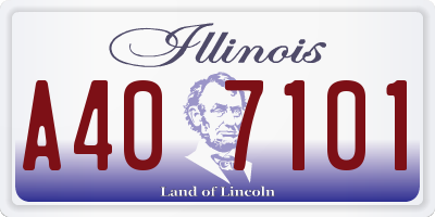 IL license plate A407101