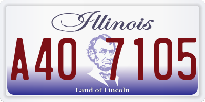IL license plate A407105
