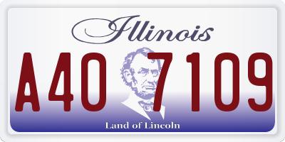 IL license plate A407109