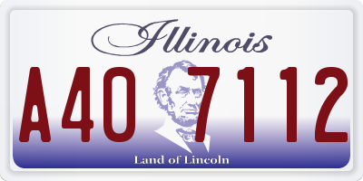 IL license plate A407112