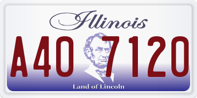 IL license plate A407120