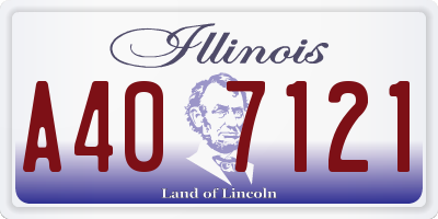 IL license plate A407121