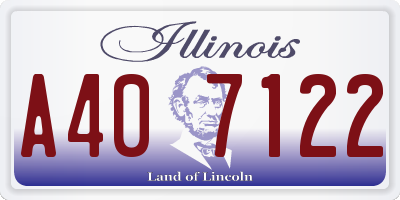 IL license plate A407122