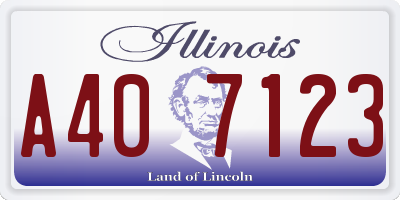 IL license plate A407123
