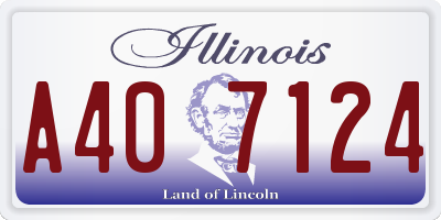 IL license plate A407124