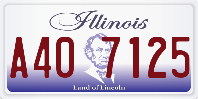IL license plate A407125