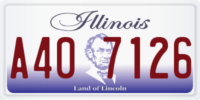 IL license plate A407126