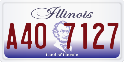 IL license plate A407127