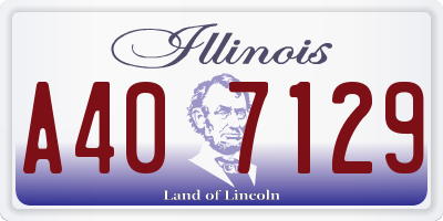 IL license plate A407129