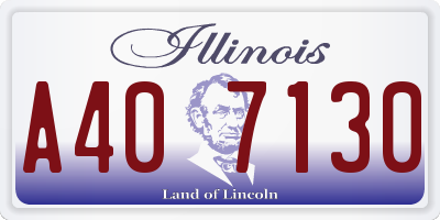 IL license plate A407130