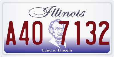 IL license plate A407132
