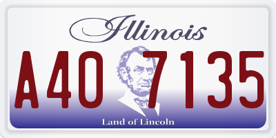 IL license plate A407135
