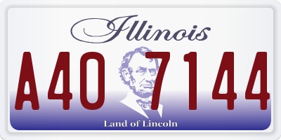 IL license plate A407144