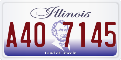 IL license plate A407145