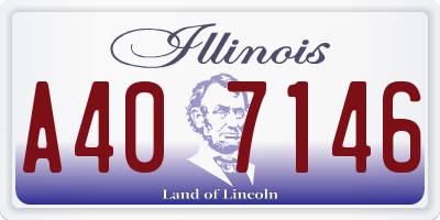 IL license plate A407146