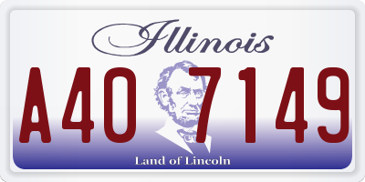 IL license plate A407149