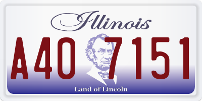 IL license plate A407151