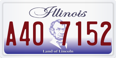 IL license plate A407152