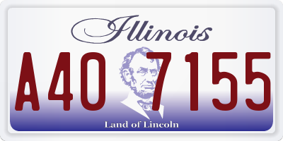 IL license plate A407155