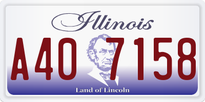IL license plate A407158