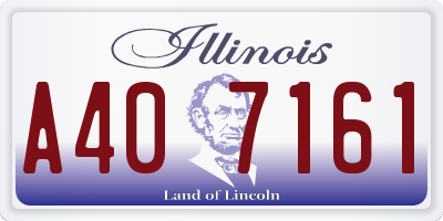 IL license plate A407161