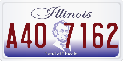 IL license plate A407162