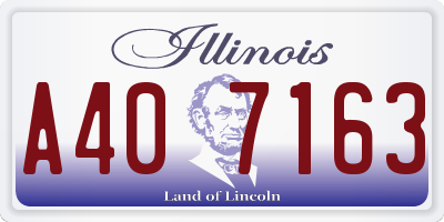 IL license plate A407163