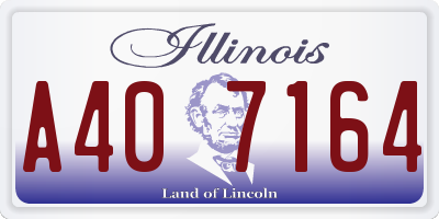 IL license plate A407164