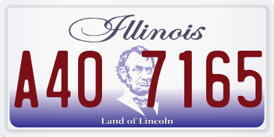 IL license plate A407165