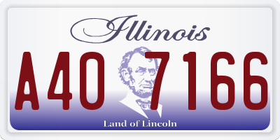 IL license plate A407166