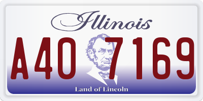 IL license plate A407169