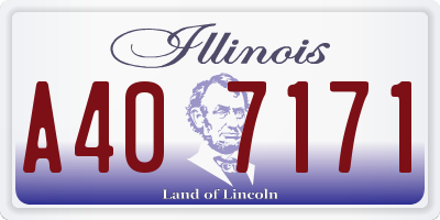 IL license plate A407171