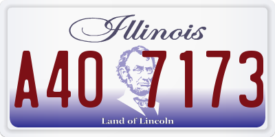 IL license plate A407173