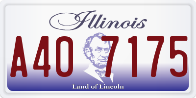 IL license plate A407175
