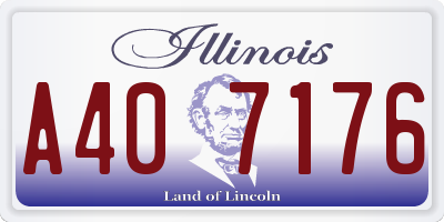 IL license plate A407176