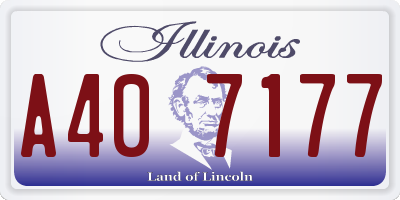 IL license plate A407177