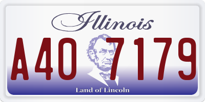 IL license plate A407179