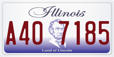 IL license plate A407185