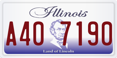 IL license plate A407190