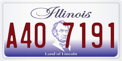IL license plate A407191