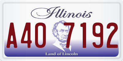 IL license plate A407192
