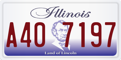 IL license plate A407197