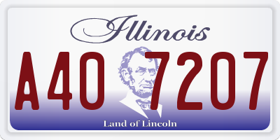 IL license plate A407207