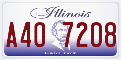 IL license plate A407208