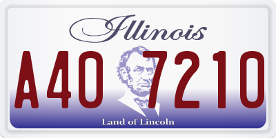 IL license plate A407210
