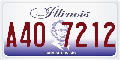 IL license plate A407212